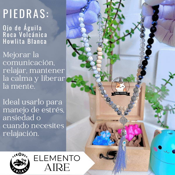 Collar Japa Mala con Piedras Energéticas Auténticas