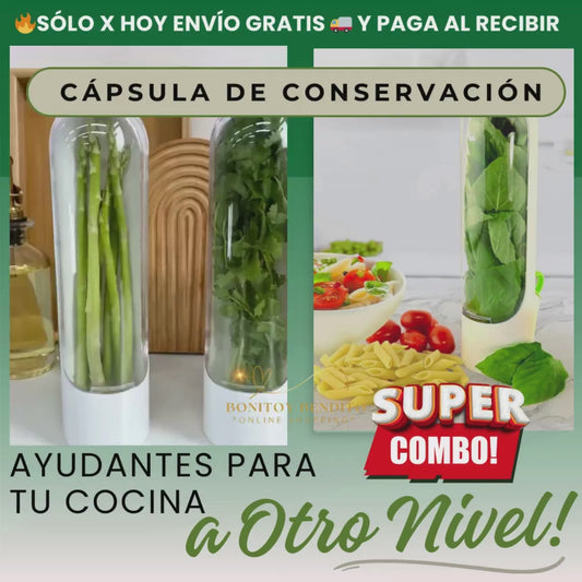 Cápsula Conservadora Hierbas y Vegetales